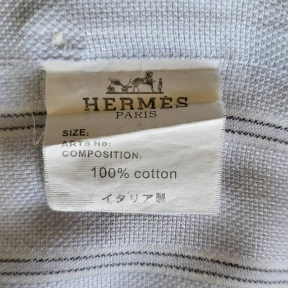 Hermes Button Down Cotton Striped Shirt - Picture 5 of 10